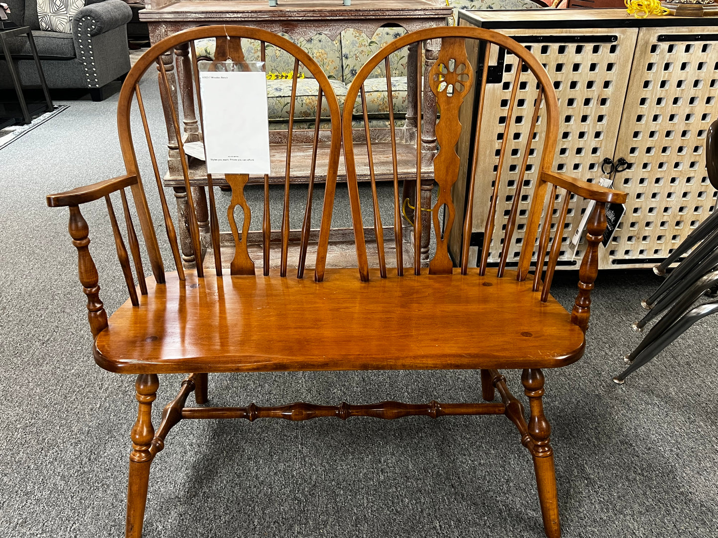 Solid Double Arch Bench