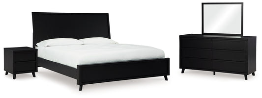 Danziar King Panel Bed, Dresser, Mirror and Nightstand