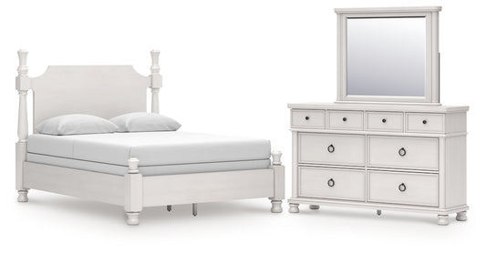 Rowlenstown Queen Poster Bed, Dresser and Mirror