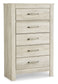 Bellaby  Panel Headboard With Mirrored Dresser And Chest