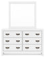 Binterglen Twin Panel Bed with Mirrored Dresser, Chest and 2 Nightstands