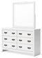 Binterglen Twin Panel Bed with Mirrored Dresser, Chest and 2 Nightstands