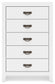 Binterglen Twin Panel Bed with Mirrored Dresser, Chest and 2 Nightstands