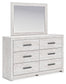 Cayboni Queen Panel Bed with Mirrored Dresser