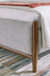 Lyncott California King Upholstered Bed with Mirrored Dresser