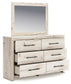 Lawroy Queen Panel Storage Bed with Mirrored Dresser and Nightstand