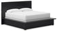 Londer King Panel Bed with Mirrored Dresser and Nightstand