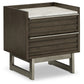 Arkenton California King Panel Bed with Mirrored Dresser, Chest and Nightstand