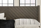 Arkenton California King Panel Bed with Mirrored Dresser, Chest and Nightstand