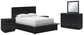 Londer Queen Panel Bed with Mirrored Dresser and 2 Nightstands