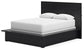 Londer Queen Panel Bed with Mirrored Dresser and 2 Nightstands