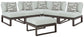 Beachloft 5-Piece Outdoor Sectional with Ottoman