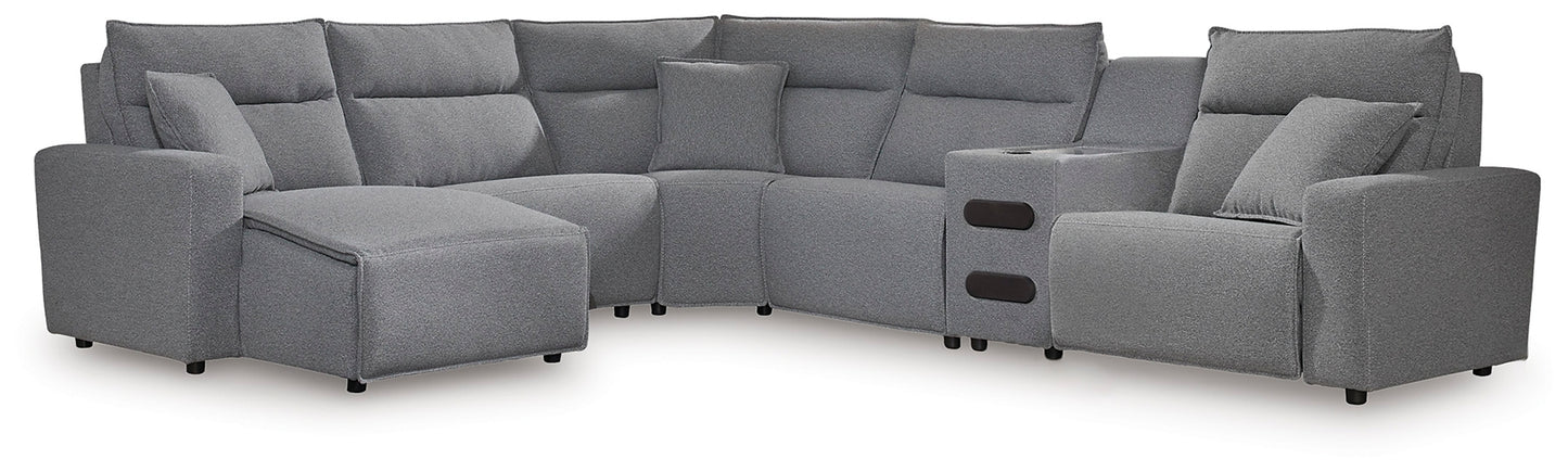ModMax II 6-Piece Reclining Sectional with Chaise and Audio Console