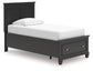 Lanolee Twin Panel Storage Bed