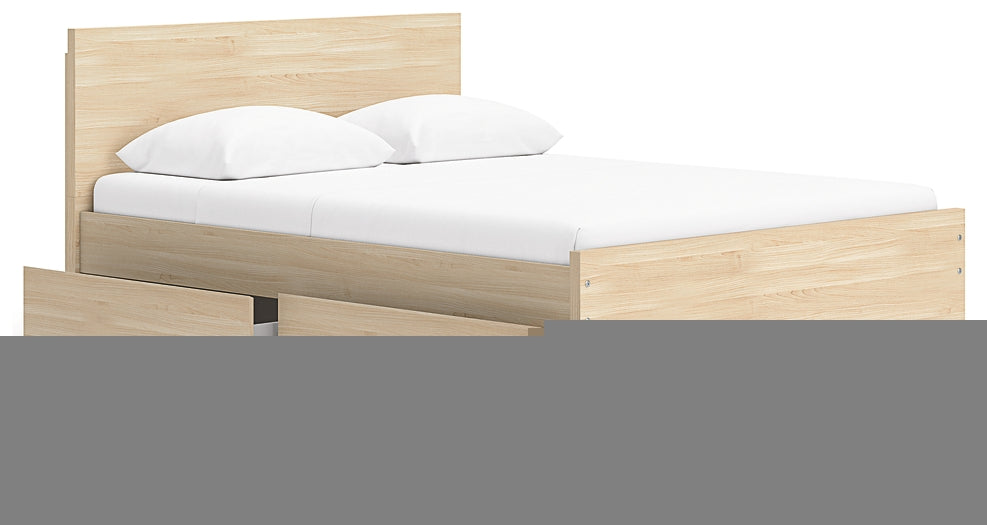 Onita Full Panel Platform Bed with 2 Side Storage