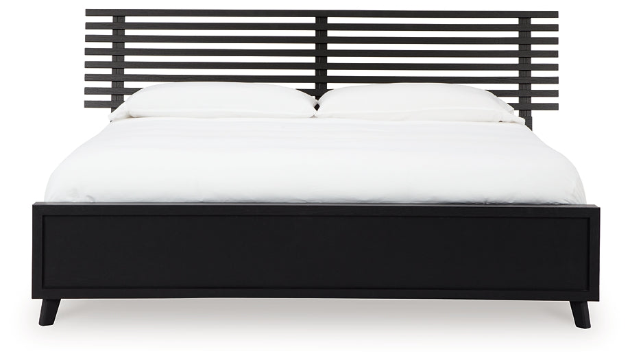 Danziar King Slat Panel Bed, Dresser, Mirror and Nightstand