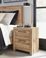 Hyanna King Panel Storage Bed with 1 Under Bed Storage Drawer, Dresser, Mirror, Chest and Nightstand