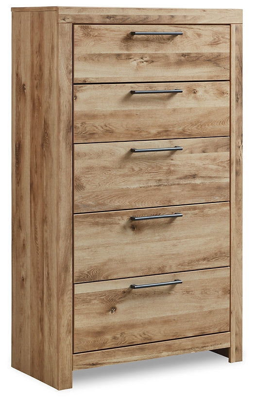Hyanna Full Panel Storage Bed, Dresser, Mirror, Chest and Nightstand
