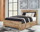 Hyanna Queen Panel Bed with 2 Side Storage, Dresser, Mirror, Chest and Nightstand