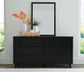 Danziar Queen Panel Headboard, Dresser, Mirror, Chest and Nightstand