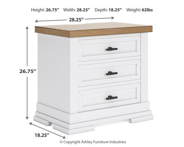 Ashbryn King Panel Storage Bed, Dresser, Mirror and Nightstand