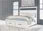 Ashbryn King Panel Storage Bed, Dresser, Mirror and Nightstand