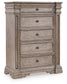 Blairhurst Queen Panel Bed, Dresser, Mirror, Chest and Nightstand