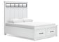 Ashbryn Queen Panel Storage Bed, Dresser and Mirror