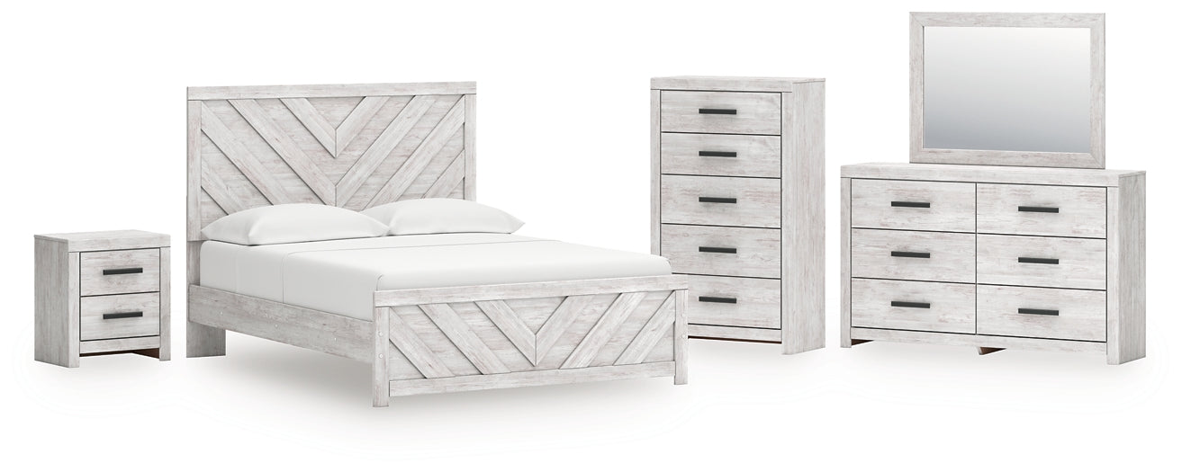 Cayboni Queen Panel Bed, Dresser, Mirror, Chest and Nightstand