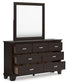 Covetown Full Panel Bed, Dresser, Mirror, Chest and Nightstand