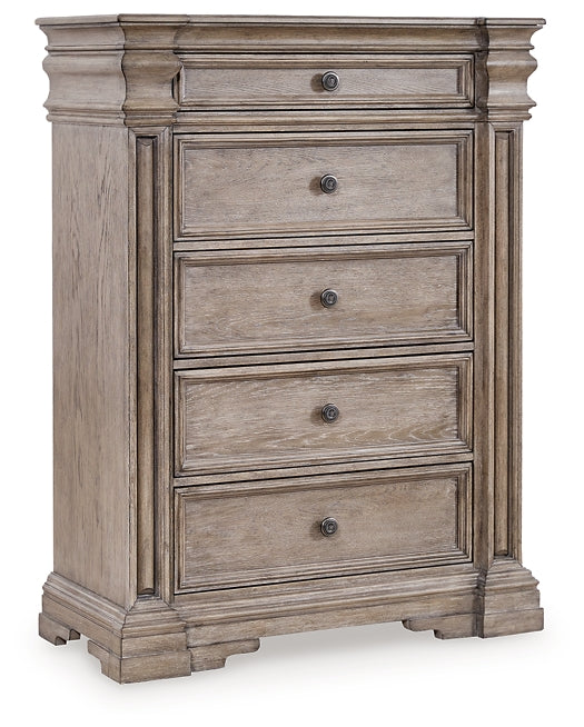 Blairhurst California King Panel Bed, Dresser, Mirror, Chest and Nightstand