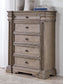 Blairhurst California King Panel Bed, Dresser, Mirror, Chest and Nightstand