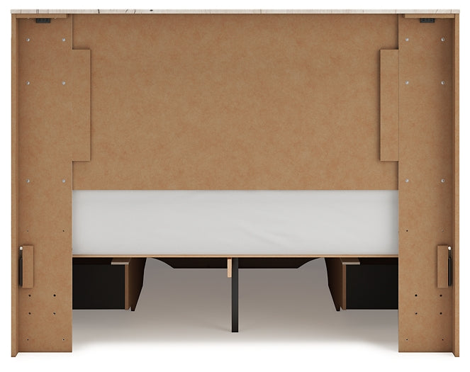 Lawroy Queen Panel Storage Bed, Dresser, Mirror and Nightstand