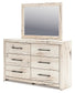 Lawroy Queen Panel Bed with Storage, Dresser and Mirror
