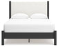 Cadmori Queen Upholstered Panel Bed, Dresser, Mirror, Chest and Nightstand
