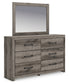 Graystorm Queen Panel Bed, Dresser, Mirror and Nightstand