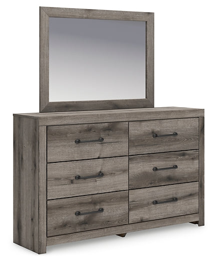 Graystorm Full Panel Storage Bed, Dresser, Mirror and Nightstand