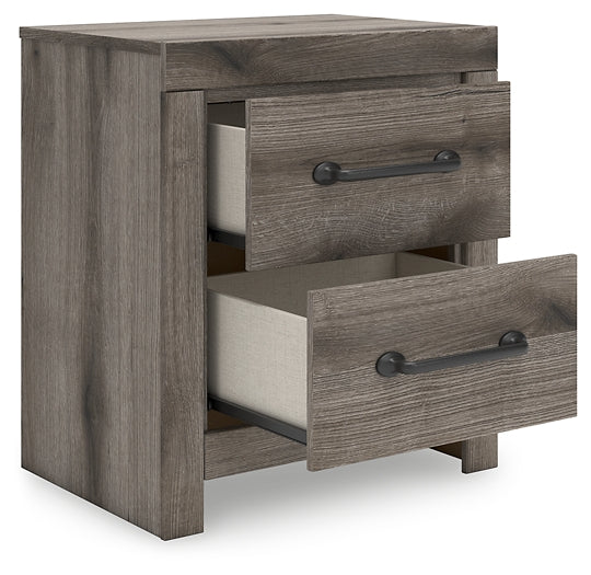 Graystorm Full Panel Bed with Storage, Dresser, Mirror, Chest and Nightstand