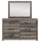 Graystorm Full Panel Storage Bed, Dresser, Mirror, Chest and Nightstand