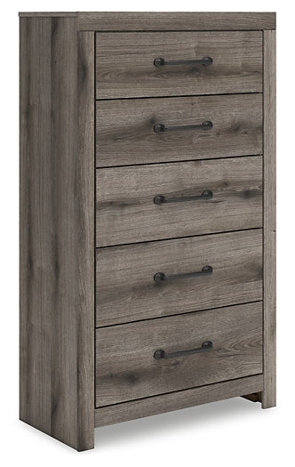 Graystorm Full Panel Storage Bed, Dresser, Mirror, Chest and Nightstand