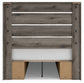 Graystorm Full Panel Bed with Storage, Dresser and Mirror