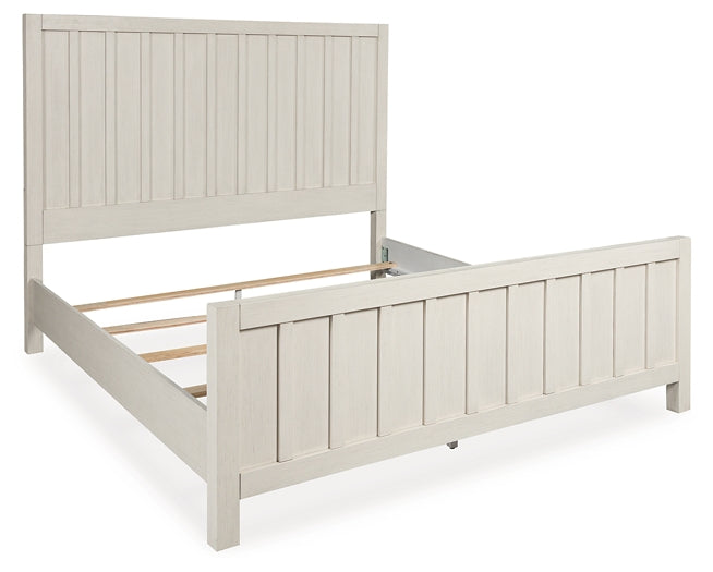 Shaybrock California King Panel Bed, Dresser, Mirror and Nightstand