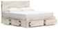 Lawroy King Panel Storage Bed, Dresser, Mirror and Nightstand