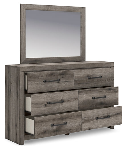 Graystorm Twin Panel Bed, Dresser, Mirror and Nightstand