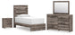 Graystorm Twin Panel Bed, Dresser, Mirror and Nightstand