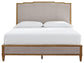 Sharlance King Upholstered Panel Bed, Dresser and Mirror