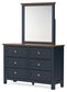 Landocken Twin Panel Headboard, Dresser and Mirror