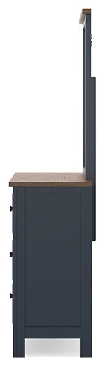 Landocken Twin Panel Headboard, Dresser and Mirror