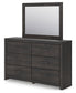 Hollivern Twin Panel Bed, Dresser and Mirror