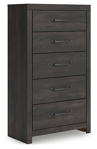 Hollivern Twin Panel Bed, Dresser, Mirror, Chest and Nightstand